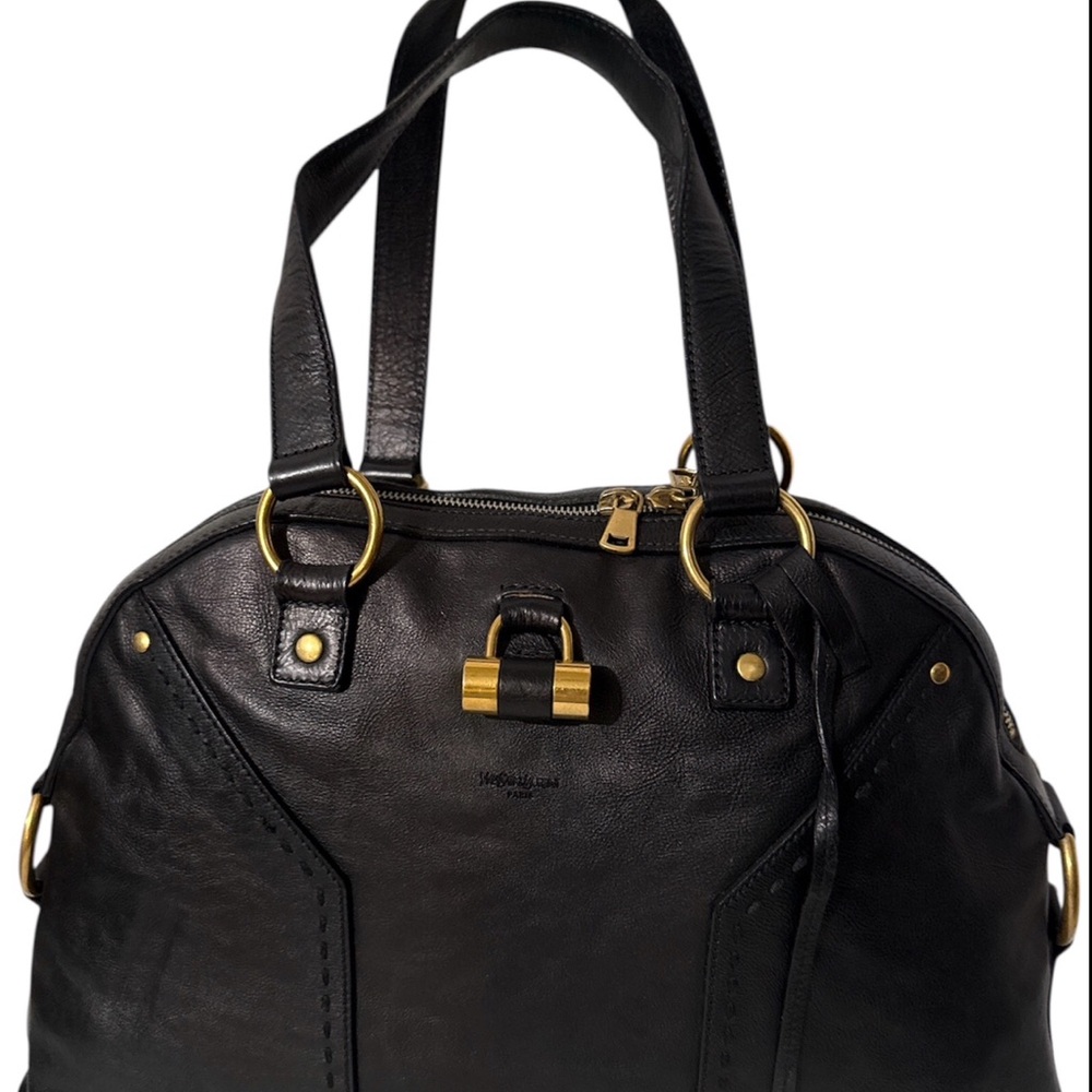 Authentic YSL Black Shoulder Tote Bag
